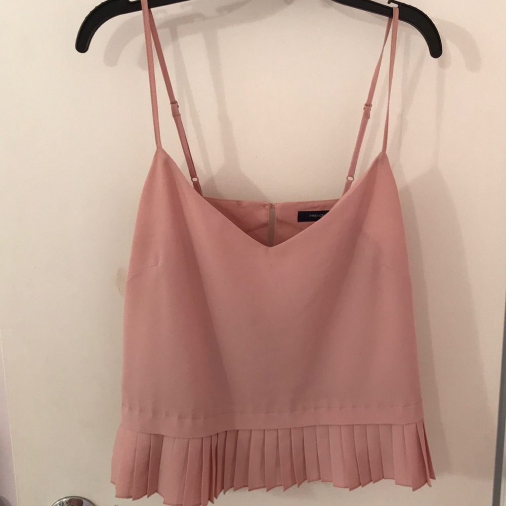 Pink French Connection Tank with Ruffles